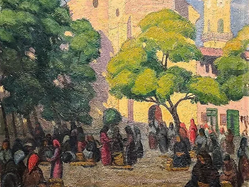 1888-László Csáky - Vista di Kecskemét